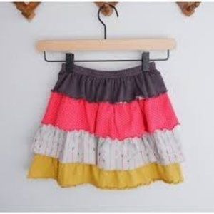 Sado NWT tiered skirt fall summer spring winter photoshoot red yellow arrows 24m